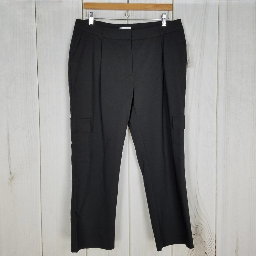 Y2K Calvin Klein Black High Mom Waist Cargo Pants